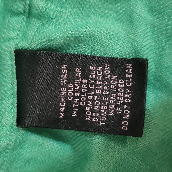 Lauren Ralph Lauren Linen Button Down Shirt 3/4 Sleeve sz S - Picture 7 of 8